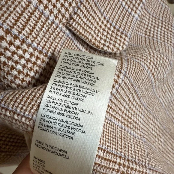 Free People We the Free Bowie Boyfrind Fit Oversized Two Button Blazer Plaid S - Picture 5 of 6